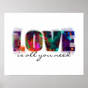 l'amour est tout ce dont vous avez besoin poster u
