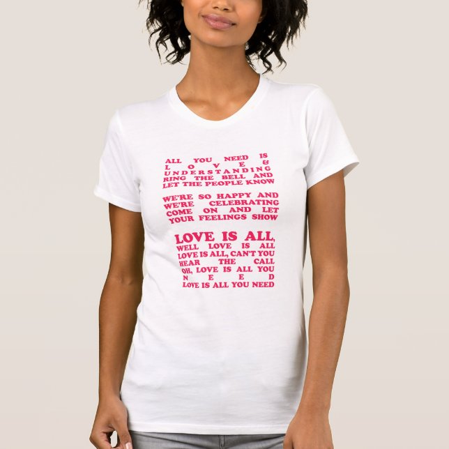 L'amour est tout - T-shirt en toile Bella pour fem (Devant)