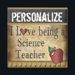 L'amour est un aimant enseignant de sciences<br><div class="desc">Unique Vintages School Teacher Magnet prêt pour vous à personnaliser. REMARQUE : SEULEMENT CHANGER LES ZONES MODÈLES NÉCESSAIRES! 😀 Si nécessaire, vous pouvez supprimer une partie du texte et commencer à ajouter le texte et la police que vous voulez. 📌 Si vous avez besoin d'une personnalisation plus poussée, cliquez sur...</div>