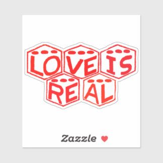 L'amour est un Sticker de logo de Dice Real
