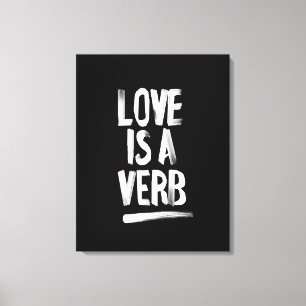 L'amour est une copie d'art de toile de verbe