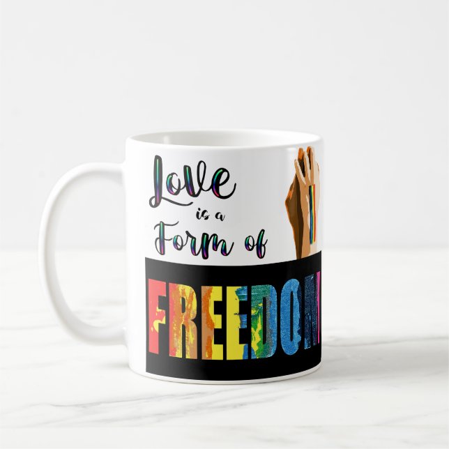 L'amour est une forme de liberté Mug (Gauche)