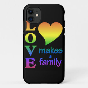 L'amour fait d'un coque iphone de famille-Mate