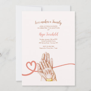 L'Amour Fait Une Invitation De Douche D'Adoption F