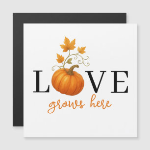 L'AMOUR grandit ici   Magnet d'automne de lettres 