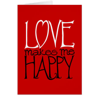 L'amour me rend heureux Carte Rouge