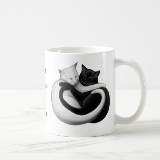 L'amour ne connaît aucune tasse de chats de (Droite)