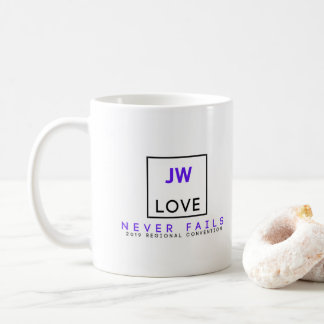 L'amour n'échoue jamais la tasse de JW