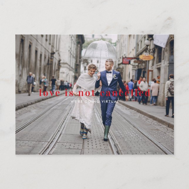L'amour n'est pas annulé | Invitation de mariage v (Devant)