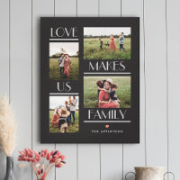 L'amour nous rend famille modifiable couleur toile