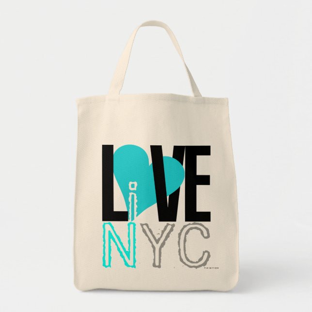 L'amour NYC vivent dans le bleu de sac de NYC (Devant)