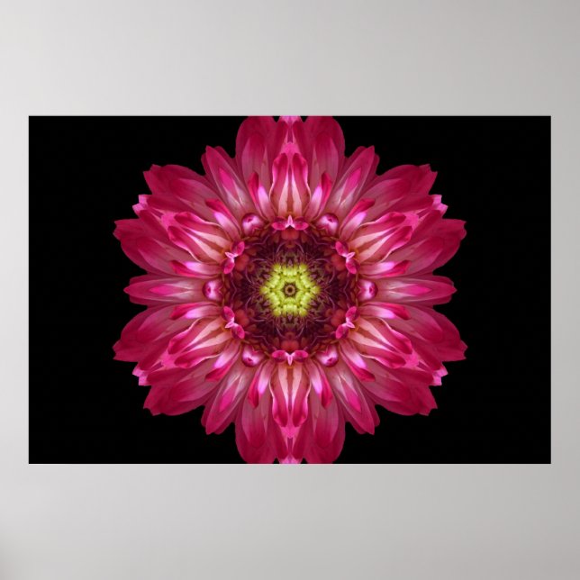 L'amour permet aux fleurs Poster Mandala (Devant)