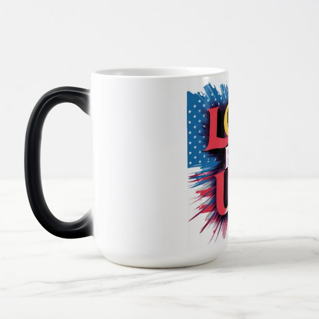 "L'amour pour la Mug patriotique des USA" (Gauche)