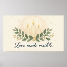 L'Amour Rendu Visible — Affiche de Noël