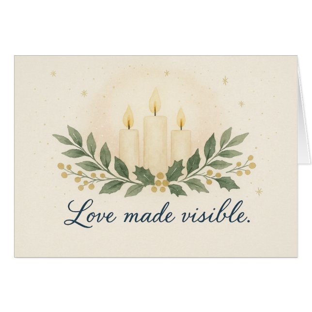 L'Amour Rendu Visible — Carte de Noël (Devant horizontal)