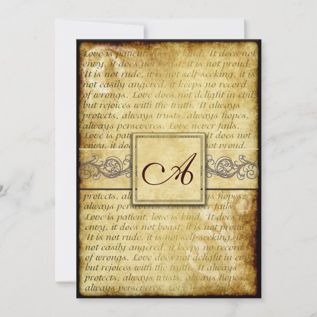 L'amour rustique est les invitations vintages (Devant)