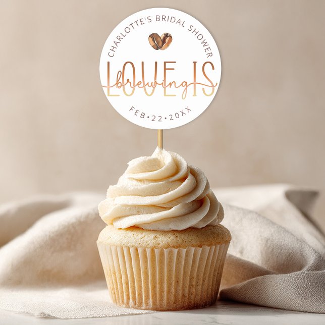 L'Amour se Prépare Autour des Autocollants de Fave (Bridal Shower Favor Sticker)