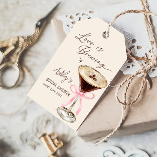 L'amour se prépare Martini Étiquette de cadeau pou