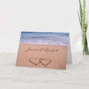L'amour sur la carte de plage