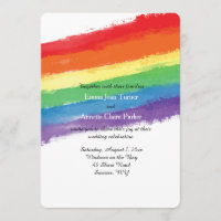 L'amour triomphe Invitation arc-en-ciel