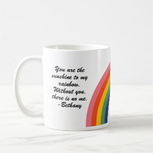 L'Amour Vintage La Mug de café géante Rainbow