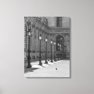 Lampadaires en noir et blanc impression de toile
