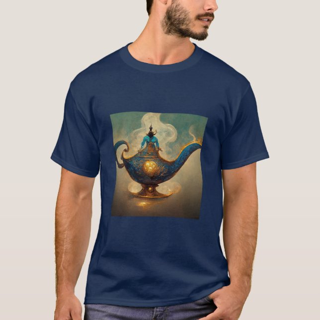 Lampe de génie magique conçue T-shirt (Devant)