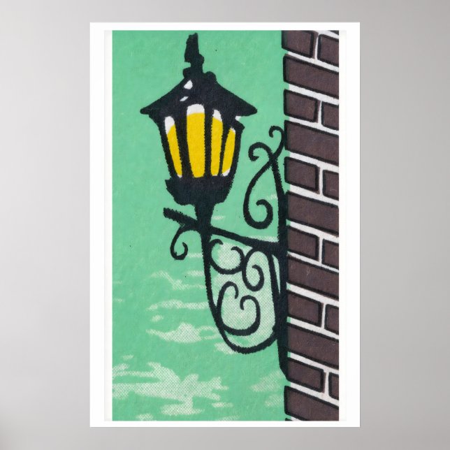 Lampe de Rue - Impression sur Boîte d'Allumettes - (Devant)