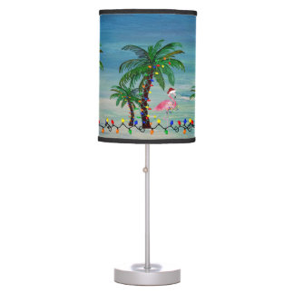 Lampe de table de Noël flamant rose