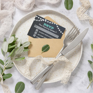 Lampe de tableau lumineux Mariage Turquoise carte 