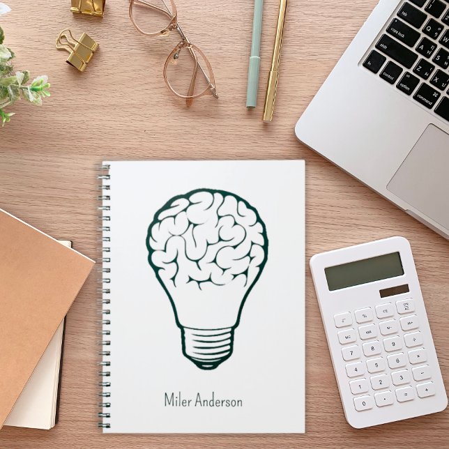Lampe du cerveau - Cahier de réflexion créative -  (Brain Lamp Idea Journal - Creative Thinking Notebook - Innovation & Mind Mapping Log)