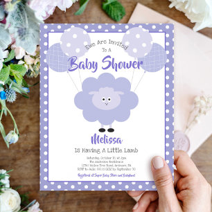Lampe violette Budget Baby shower mignon Invitatio