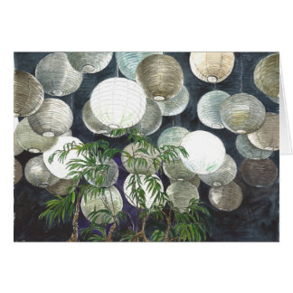 Lampes de papier de riz pendant du plafond - l