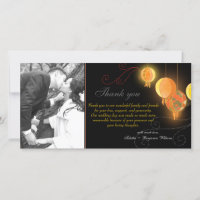 Lampions accrochants épousant la photo de Merci