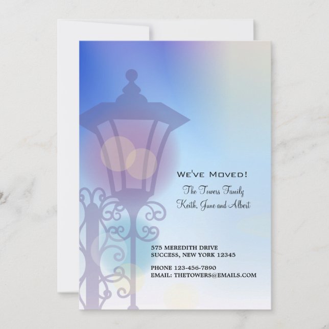 Lamplight Moving Faire-part (Devant)