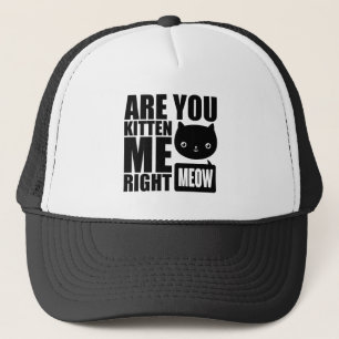 L'amusement sont vous chaton je casquette droit de