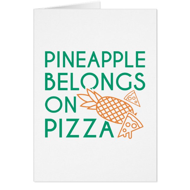 L'ananas appartient sur la pizza (Devant)