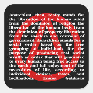 L'anarchisme est autocollant de citation
