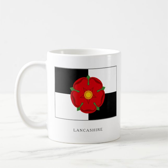 Lancashire Flag Mug - Rose en quartier (Gauche)