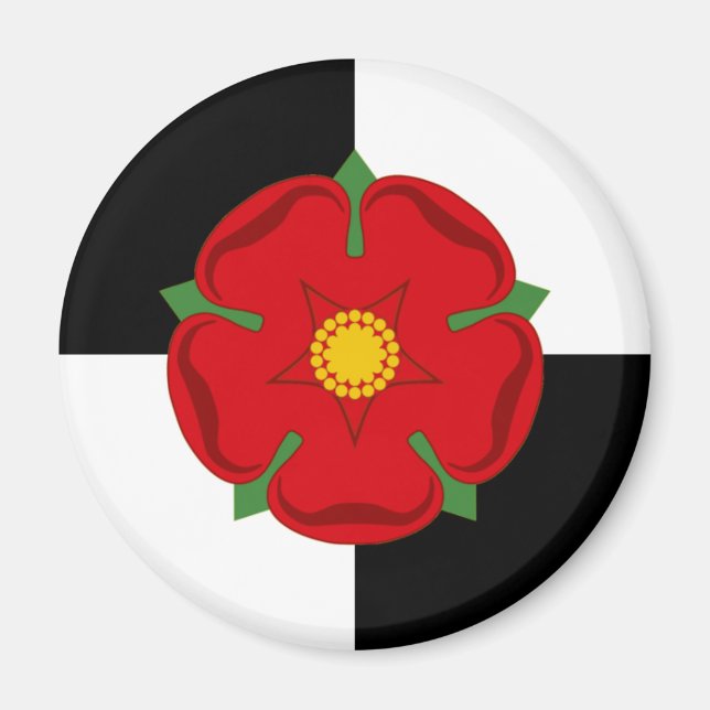 Lancashire Magnet - Rose sur les quartiers noirs e (Devant)