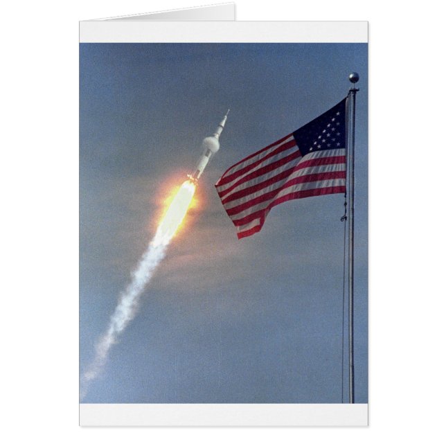 Lancement d'Apollo 11, avec drapeau, NASA (Devant)