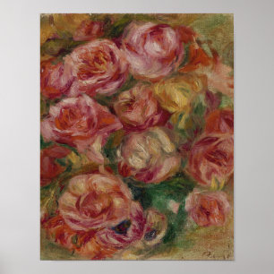 Lancer de roses par Renoir Impression