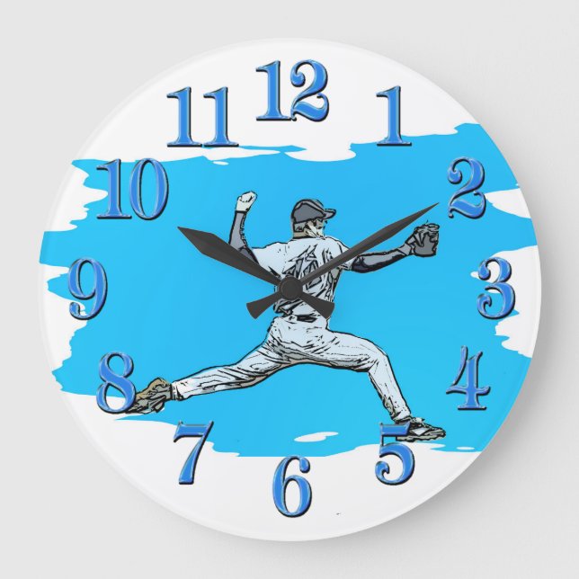 Lanceur de balle rapide de baseball Grande horloge (Recto)