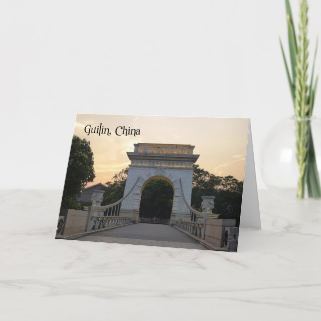 L'Ancien Pont, Guilin, Chine - carte (Devant)