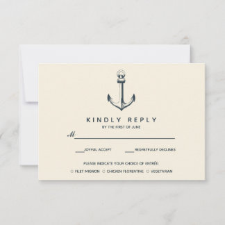 L'Ancre bleue | Mariage RSVP avec choix de repas