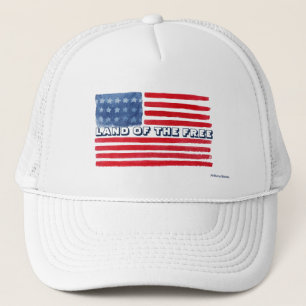 Land of the Free Trucker Hat - Casquette du drapea