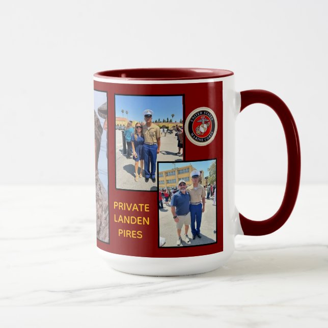"Landen's USMC Boot Camp Graduation" Mug combo (Droite)