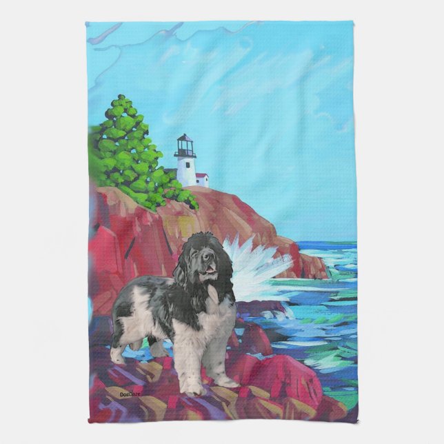 Landseer Terre-Neuve Serviette de cuisine (Vertical)