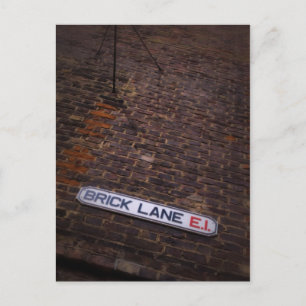 Lane en brique - Signe de rue - Londres - Carte po