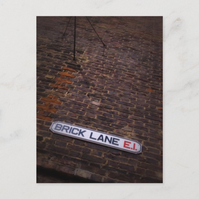 Lane en brique - Signe de rue - Londres - Carte po (Devant)